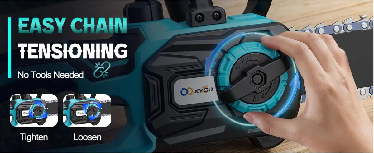 XYSD 12 in Electric Chainsaw Cordless, 21v ,2x3000mah Battery Handheld Chainsaw for Tree Trimming Electric Tree Trimmer Saw