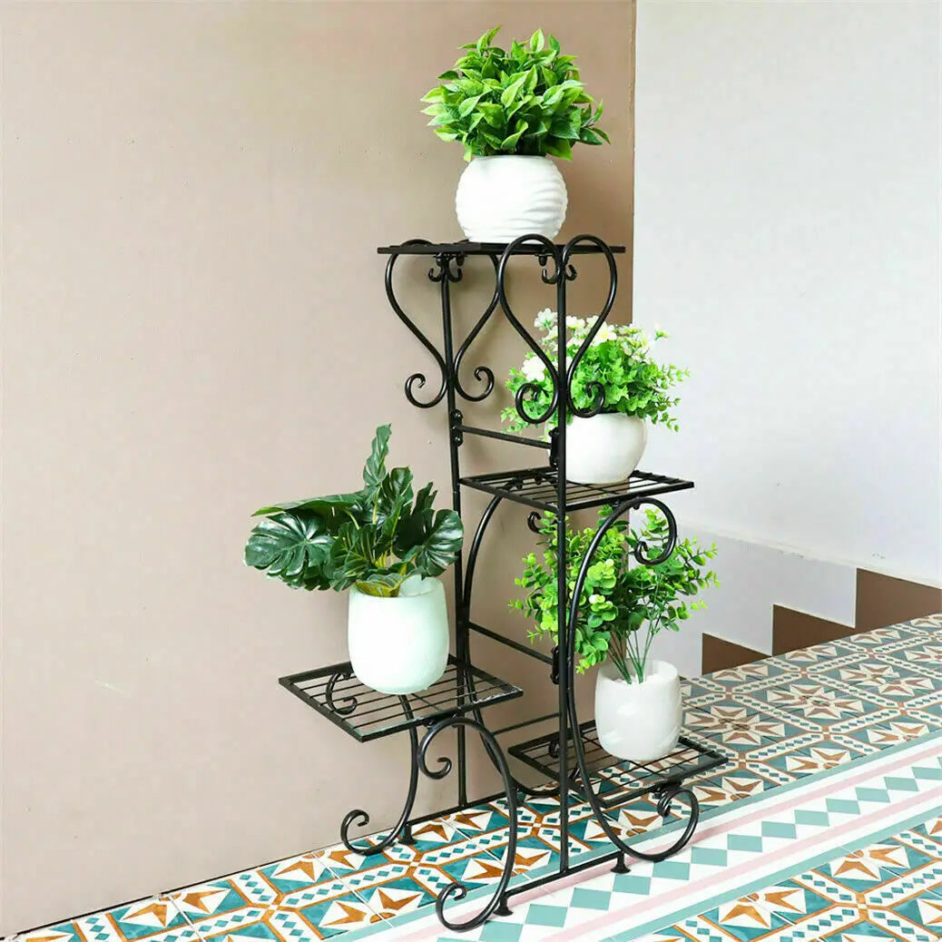 Metal Plant Stand For Indoor Outdoor Garden Display Rack