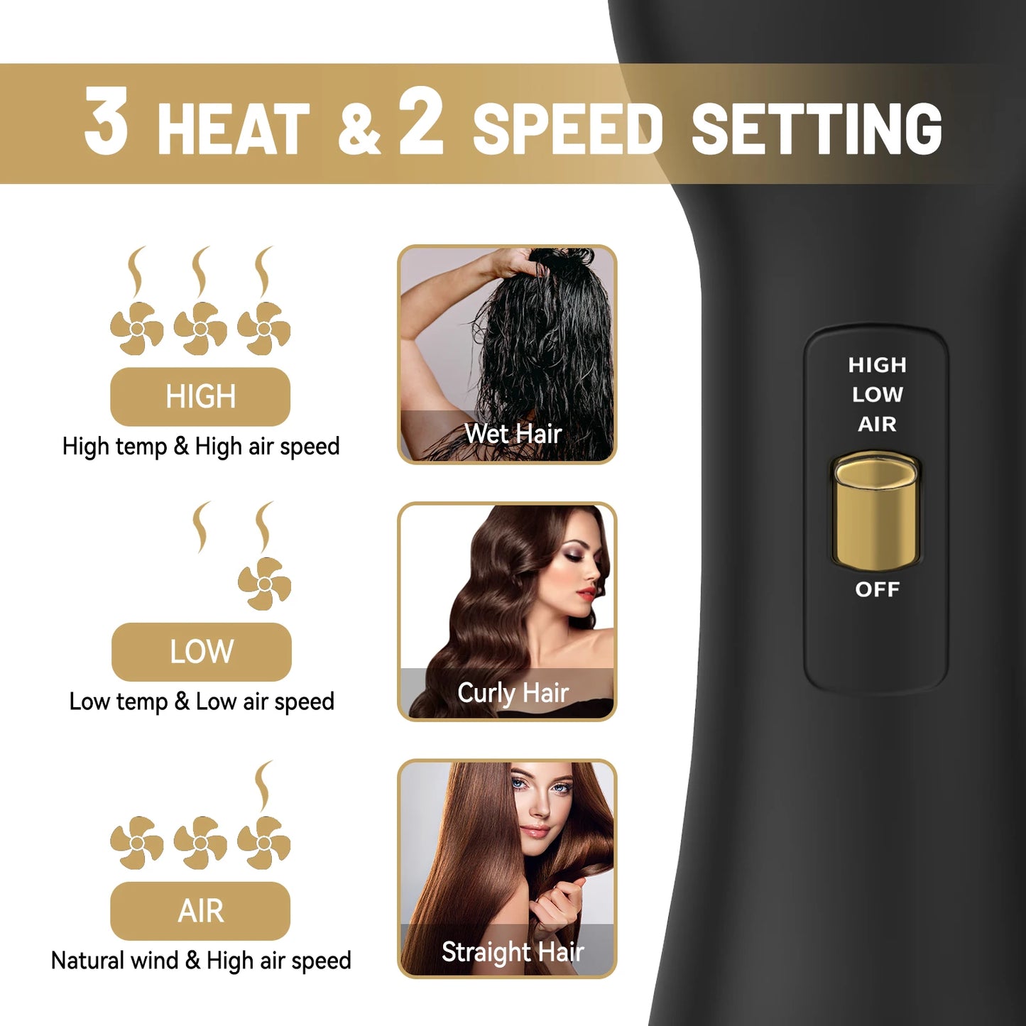 Hot Air Brush One Step Hair Dryer Brush Hair Curler Straightener Multifunctional Styler Professional Home Straight Curling Iron
