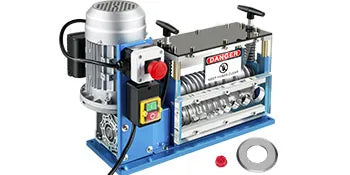 SucceBuy Electric Wire Stripping Machine Cable Stripper 1.5-38mm 11 Channels Acrylic+Aluminum W/Blade for Scrap Copper Recycling