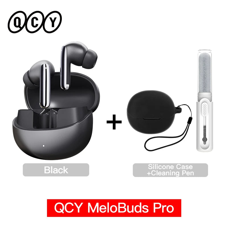 QCY MeloBuds Pro ANC Bluetooth 5.3 Earphones Wireless 46dB Hybrid ANC Hi-Res LDAC Earbuds 6 Mic Headphones 34H In-Ear Detection