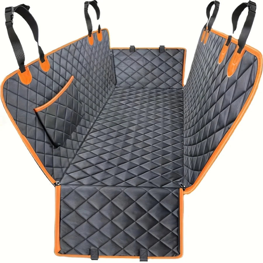 Dog Car Seat Cover for Pets 100% Waterproof Seat Cover Hammock 600D Heavy Duty Scratch Proof Nonslip Durable Soft Back Seat Covers for Cars and SUVs