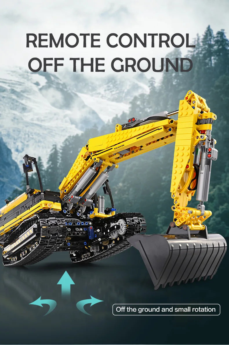 Mould King 13112 Technical Car Toys The Motorized MOC-2513 Excavator Building Block Assembly Excavator Brick Kids Christmas Gift