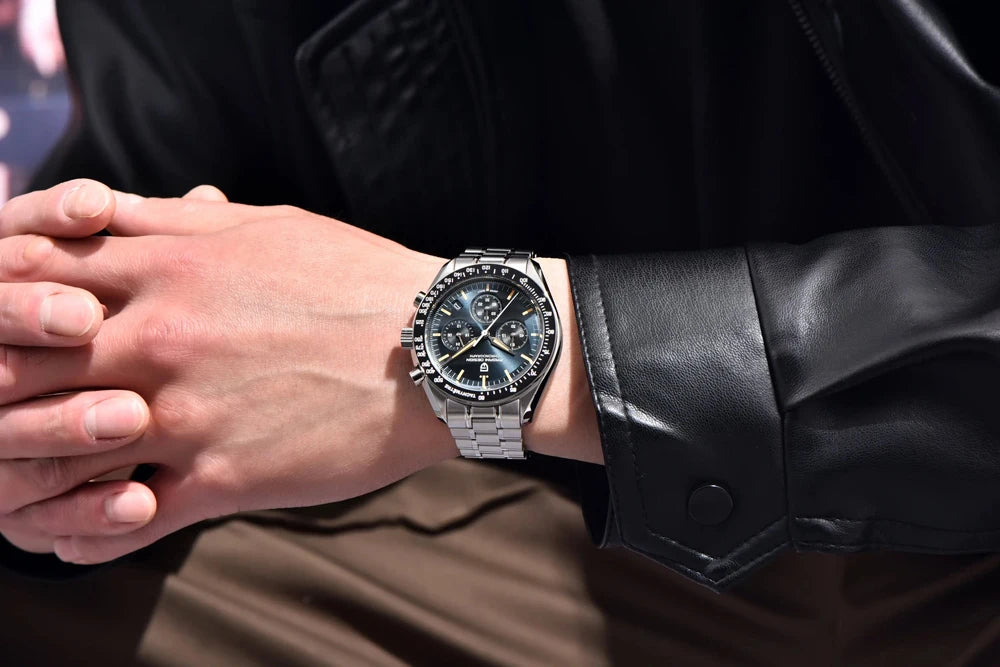 PAGANI DESIGN 1701 Moon Men's Watches Luxury Chronograph Quartz Watch For Men AR Sapphire Glass 100M Waterproof Wristwatch 2026