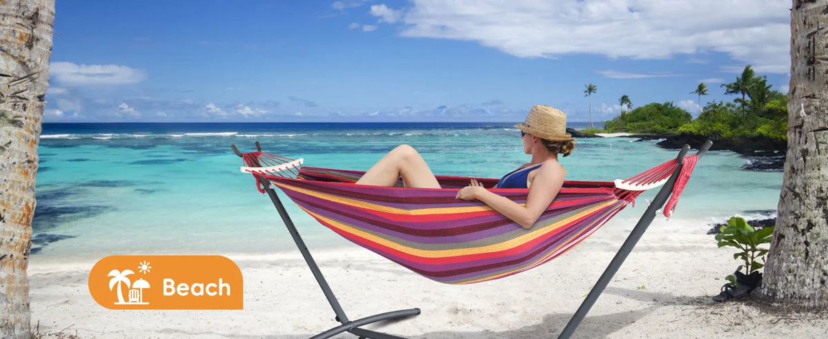 GYROOR Adjustable Outdoor Stand Hammock With Storage Bag