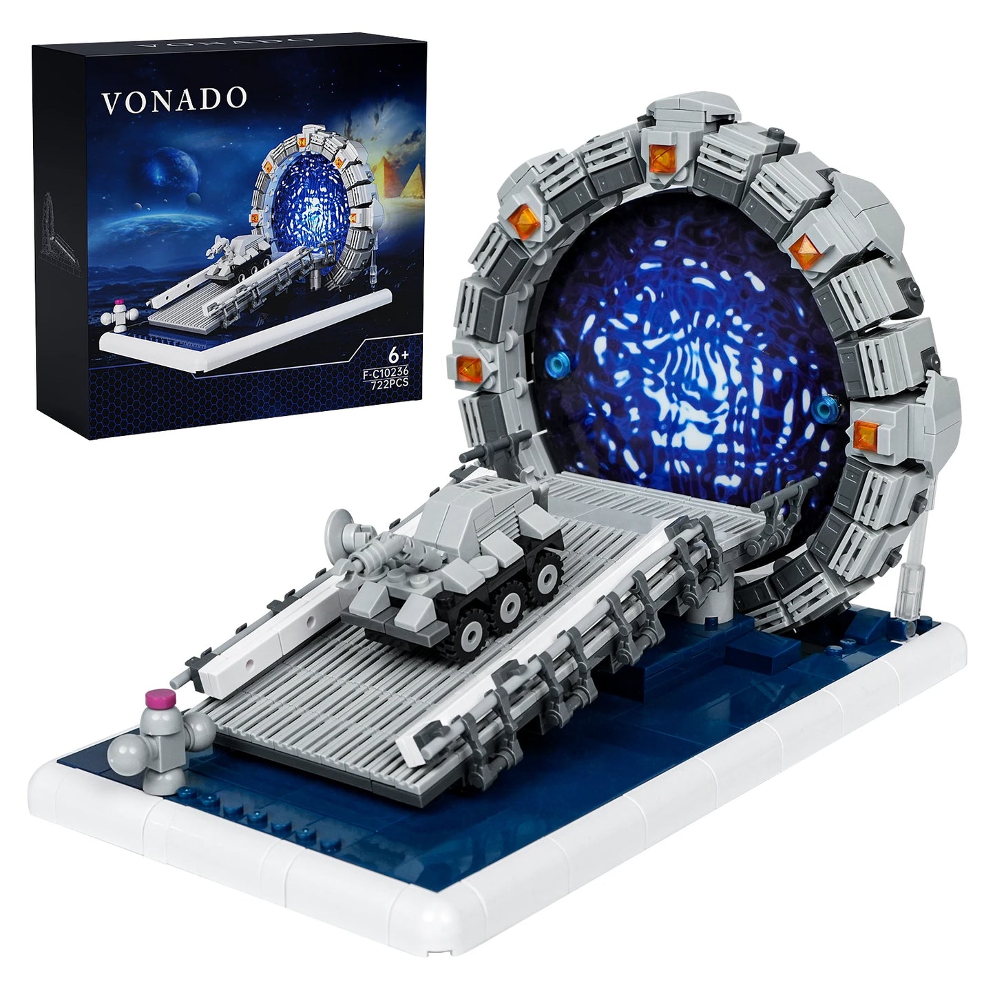 Stargateal Building Block Kit, Movie Space Travel Scenes Mobile Chariots Bricks Toys Children Gifts (722PCS)