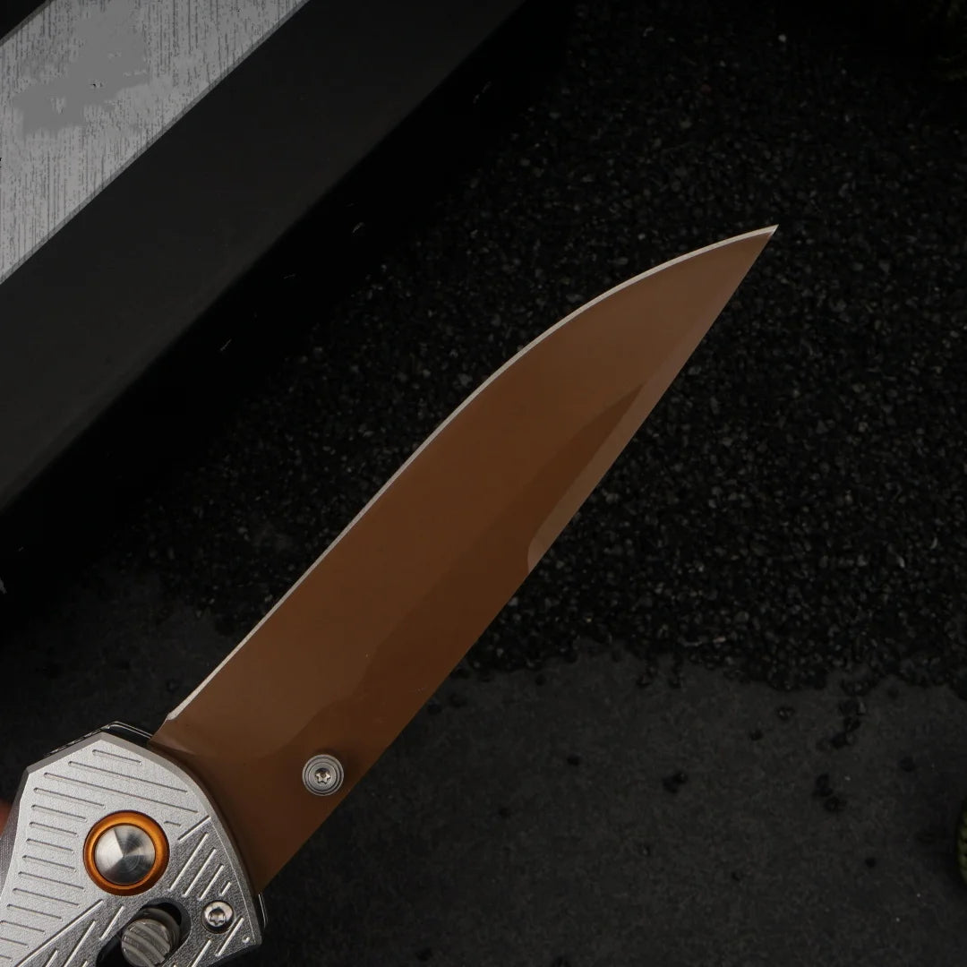 Factory Direct 710 Silver Handle Folding Pocket Knife, 9Cr18MoV Sharp Blade with Light Aviation Aluminum Handle, Custom Logo Engraving Supported, Gift Knife for Birthday & Holiday, Wholesale & Retail Available, US Local Wareh