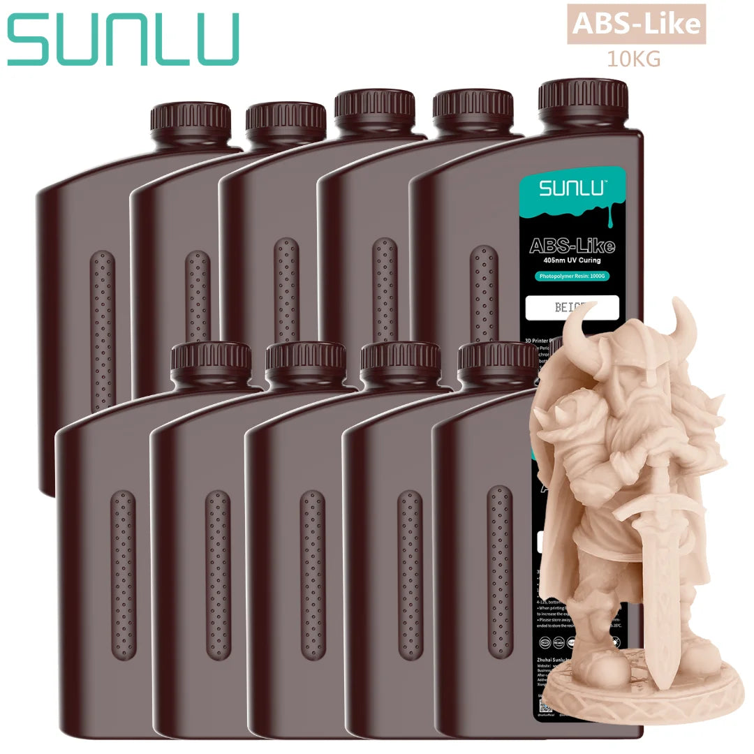 SUNLU UV ABS Like Resin 405nm 10KG Low Odor And Low Shrinkage For LCD 3D Printer Printing Material 3D Printing Fast  Shipping