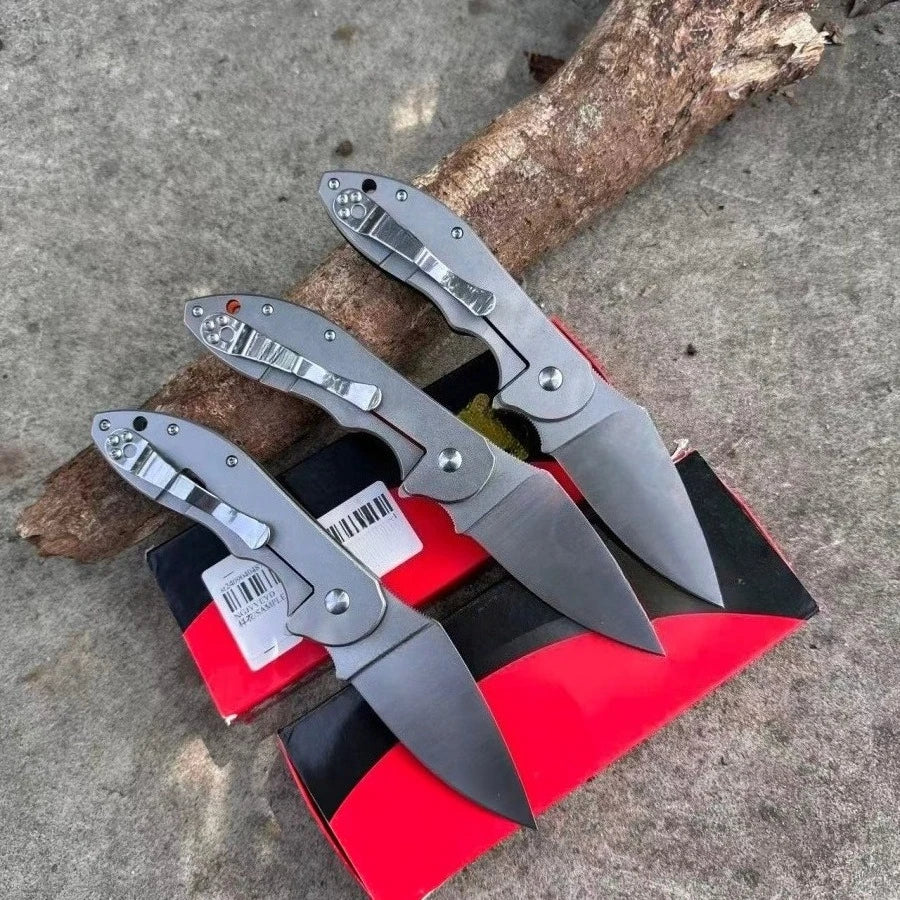 C172 Folding Knife OnLightweight Folding Knife with Fiber Construction, 8" V-Grind Blade & Clip Point Tip - Self-Locking Safety Mechanism, Ergonomic Non-Slip Grip, Compact EDC Pocket Knife for Camping, Fishing, Outdoor Surviv