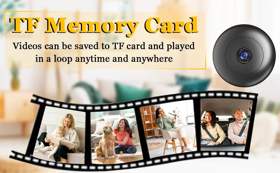 SV06 Only 0.9 inch Camera with Audio/Video Small Cameras for Home Indoor Use Cam Night Vision and Motion Detection