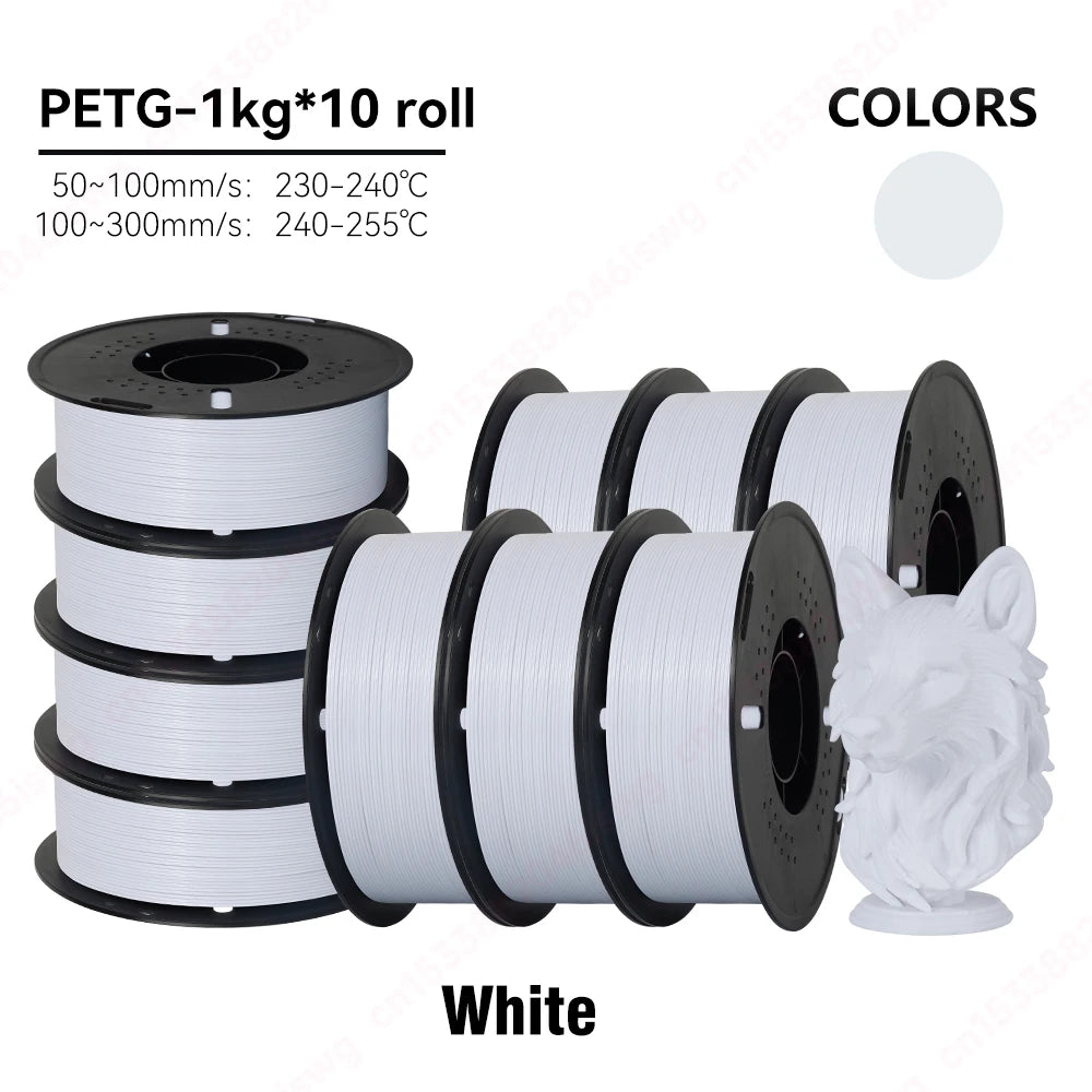 KINGROON 10KG PLA/PETG Filament 1.75mm 3D Printing Plastic Material Accuracy ±0.03mm Fast Shipping Fit Most FDM Printers
