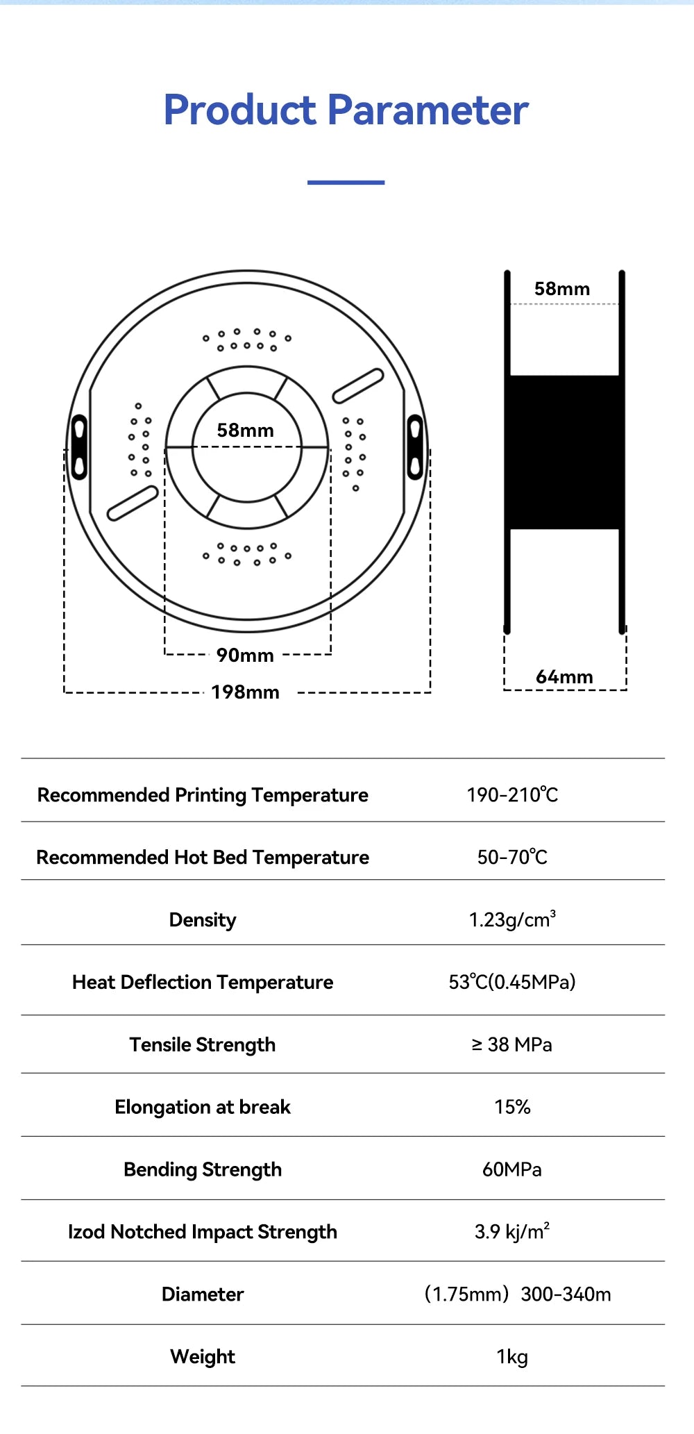 KINGROON 10KG PLA/PETG Filament 1.75mm 3D Printing Plastic Material Accuracy ±0.03mm Fast Shipping Fit Most FDM Printers