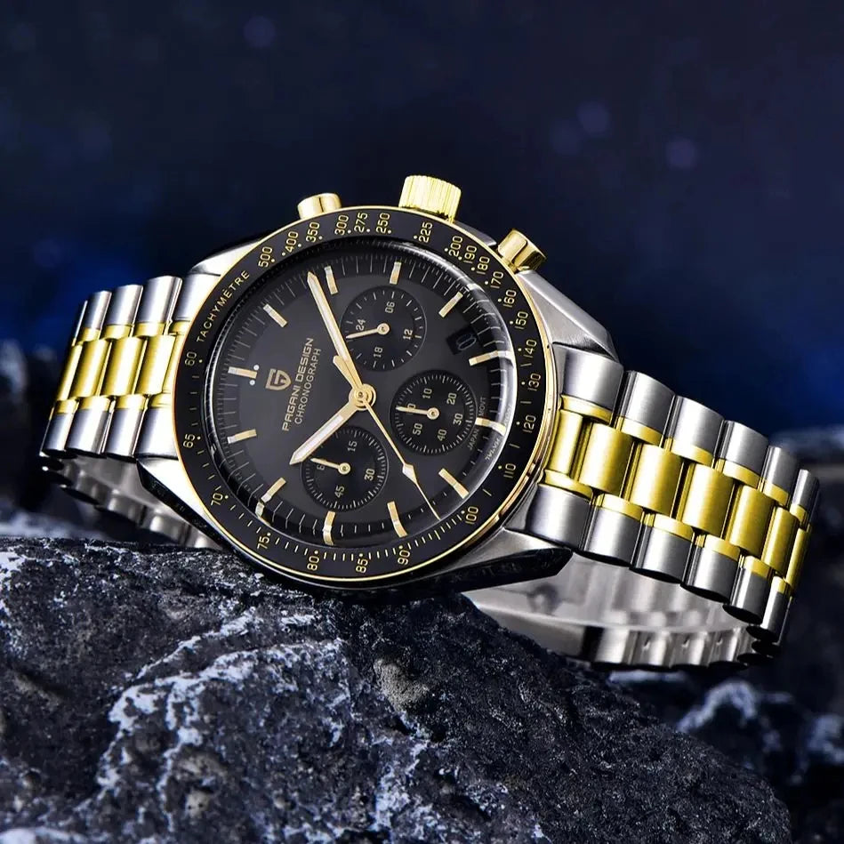 PAGANI DESIGN 1701 Moon Men's Watches Luxury Chronograph Quartz Watch For Men AR Sapphire Glass 100M Waterproof Wristwatch 2026