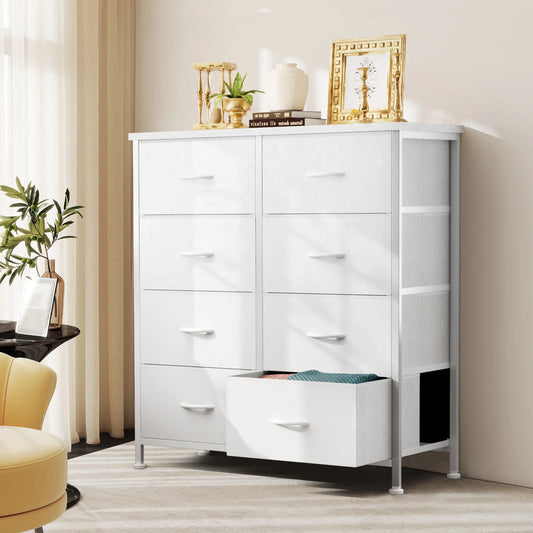 JHK Kids Wardrobe Dresser With 8 Drawers Steel Frame