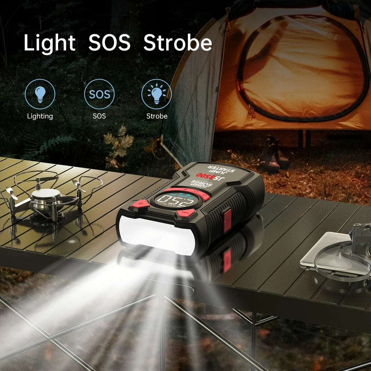 Paivioroku 5 In 1 Car Jump Starter Integrated Air Pump