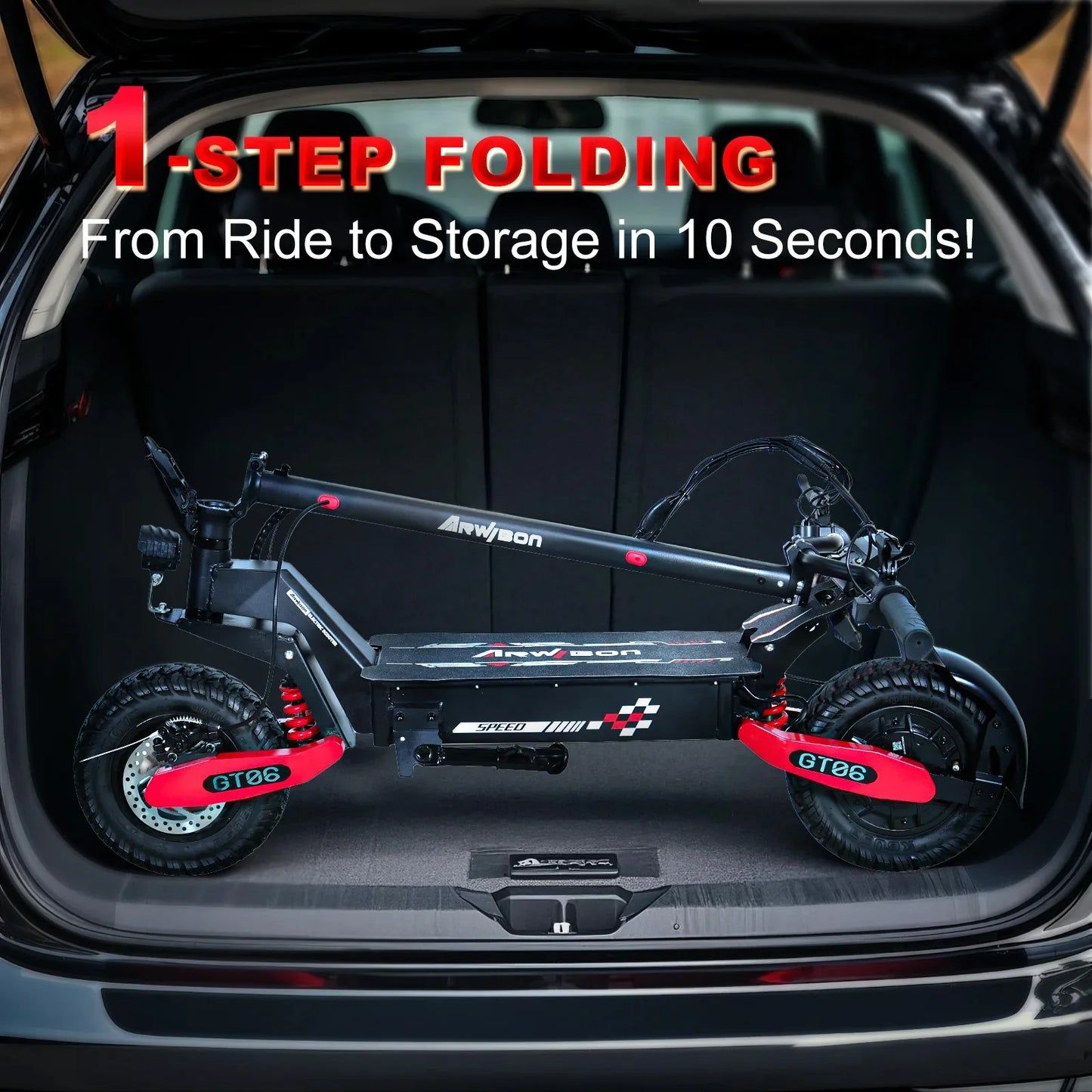 Electric Scooter for Adult, 1200W Motor, Folding E-Scooter Up to 40Mph & 30 Miles Range, 11" Off Road Tire Scooter with Dual Sus