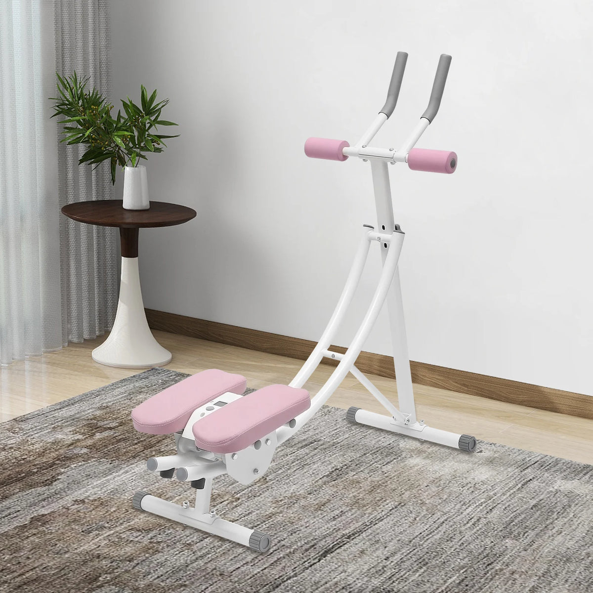 Foldable Ab Machine With LED Display Core Workout Waist Cruncher