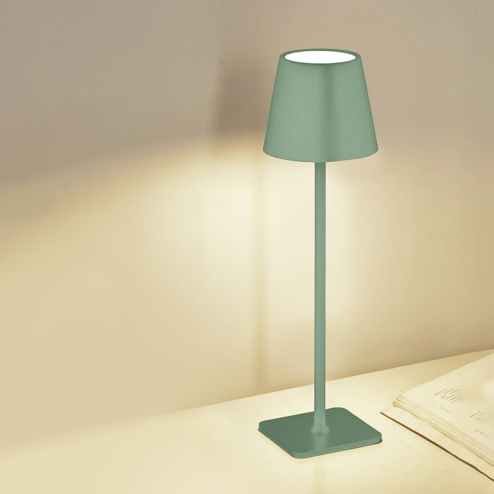 Alloet Cordless Table Lamp USB Rechargeable Dimmable Ambience Three Color