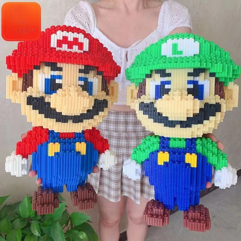 Super Mario Large Block Puzzle Assembly Toy 3D Puzzle Children's Birthday Gift Desktop Decoration