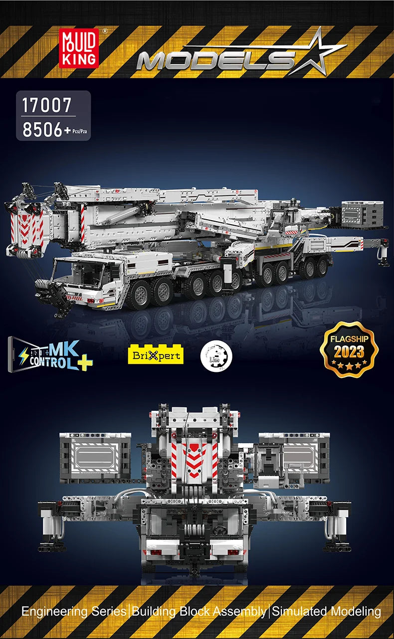 Mould King 17007/17008 Technical Car Toys Motorized LTM 11200 Crane Truck Building Block Assembly Model Brick Kid Christmas Gift