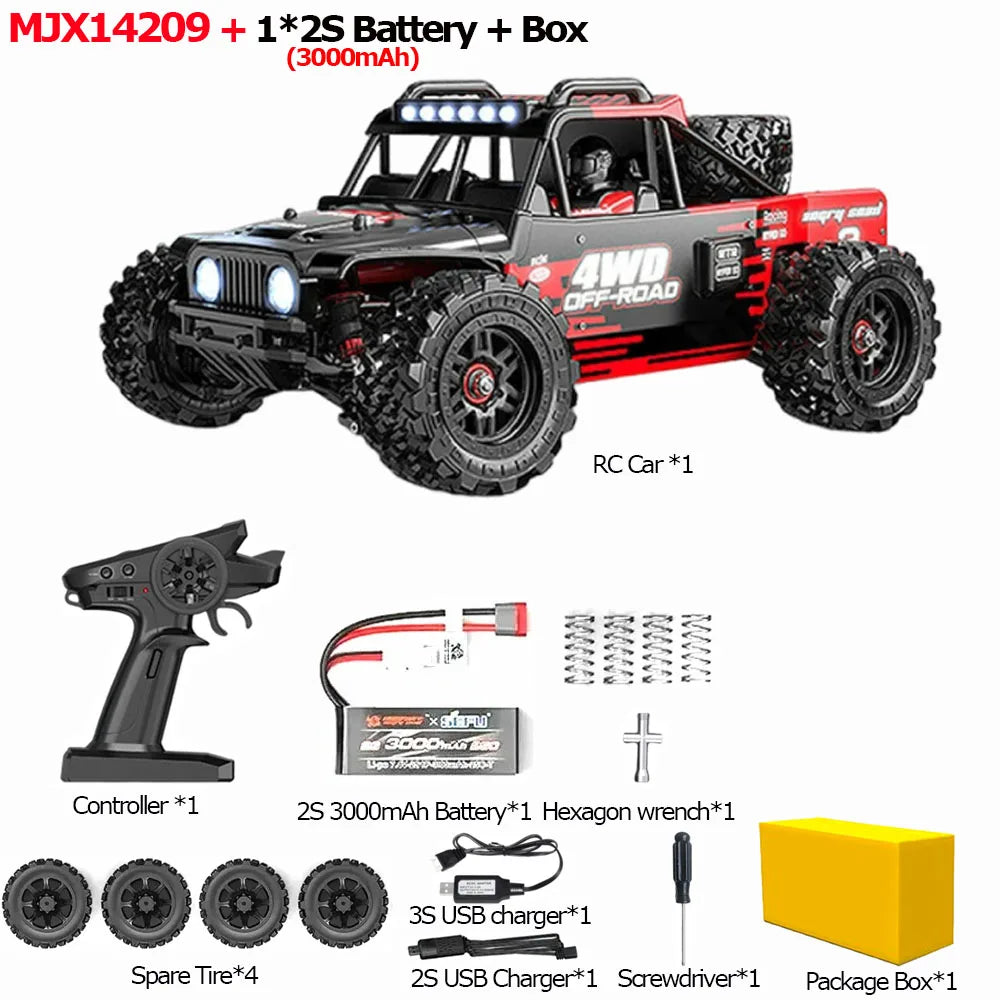 MJX 14209 1/14 RC Car Hyper Go 75km/h Brushless 2.4G Remote Control 4WD Off-road Racing RC Truck Hobby RC Toy Gift