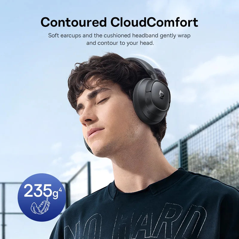 Baseus ANC Wireless Headphones 98% Adaptive Hybrid Noise Cancelling Headsets Hi-Res LDAC Headphone Bluetooth 6.0
