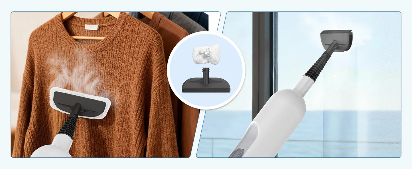 INSE Powerful Steam Mop High Temperature 6 in 1 Scrubbing Steam Cleaner Detachable Floor Steam Mop for Hard Floor Carpet Kitchen