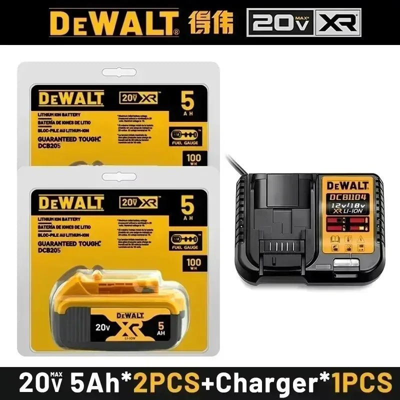 100% Original DeWalt 20V 6.0Ah Battery Power Tool Replacement for DeWalt DCB184 DCB181 DCB182 DCB200 6.0Ah 18Volt 20v Battery.