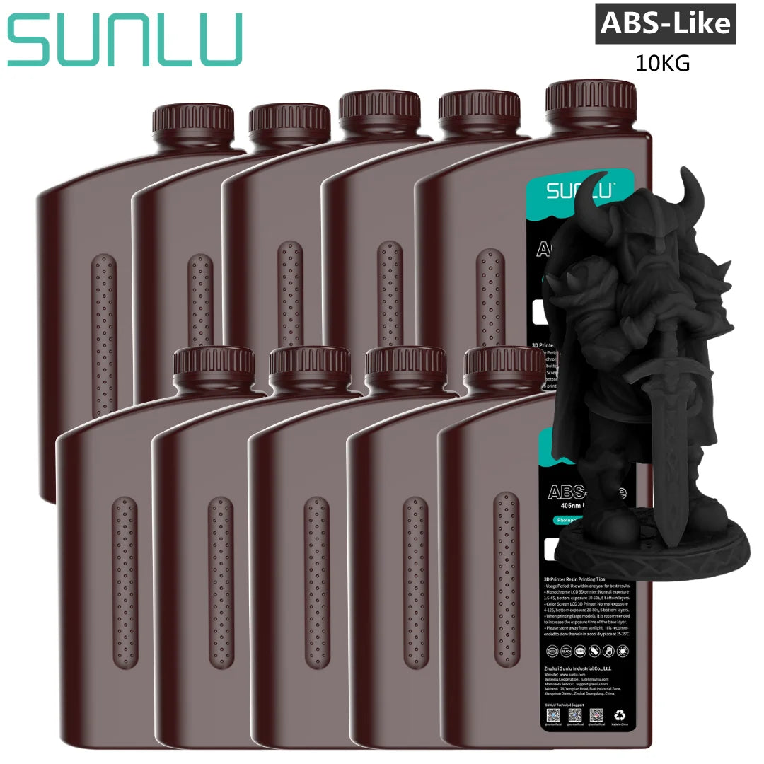 SUNLU UV ABS Like Resin 405nm 10KG Low Odor And Low Shrinkage For LCD 3D Printer Printing Material 3D Printing Fast  Shipping