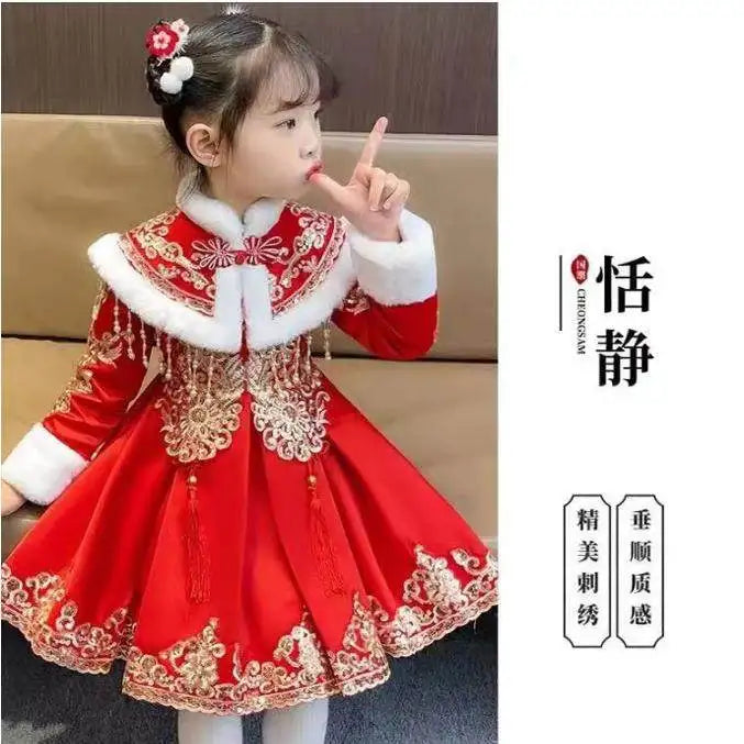 Kids Dresses for Girls Clothes Chinese New Year Dress Baby Princess Hanfu Party Cosplay Performance Costumes Children Clothing