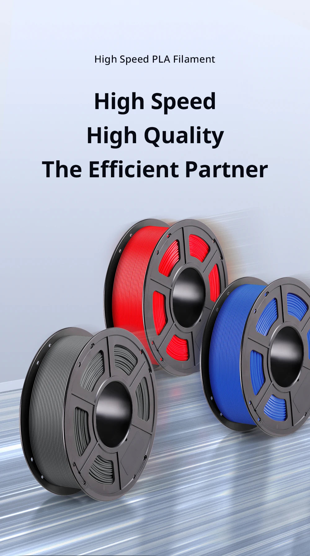 ANYCUBIC High Speed Filament PLA 1.75mm 1KG 2KG 3KG 5KG 1KG/Roll Plastic PLA for 3D Printer for ANYCUBIC KOBRA 2 Series