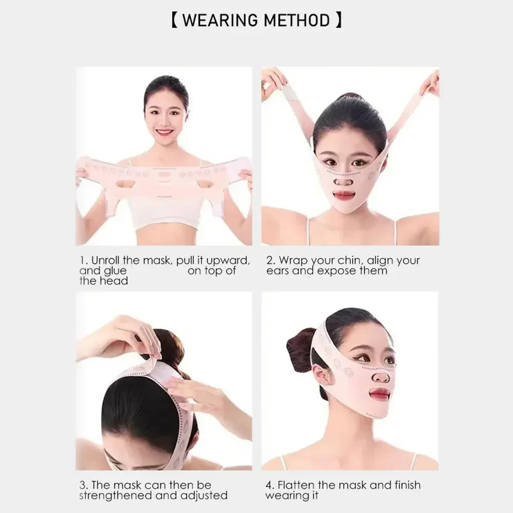 Reusable Adjustable Elastic Night Facial Wrap Breathable Comfort Face Care Band Household Auxiliary Beauty Accessory For Sleeping