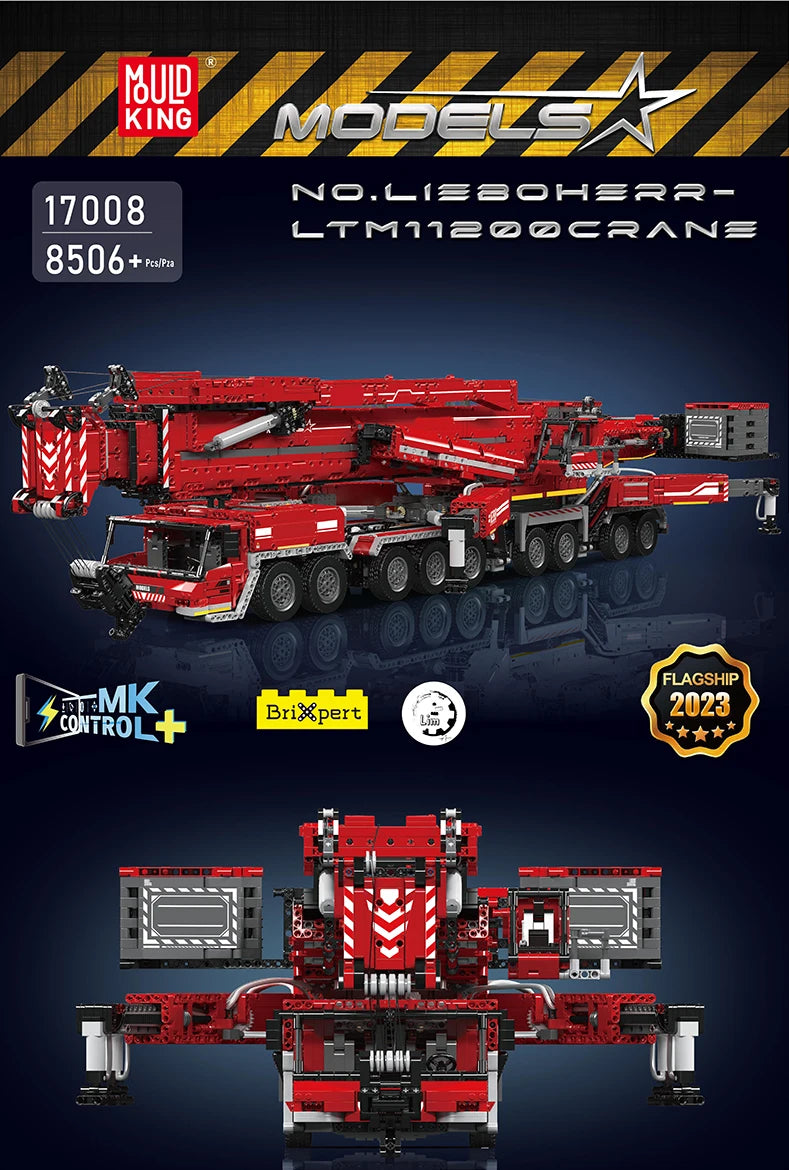 Mould King 17007/17008 Technical Car Toys Motorized LTM 11200 Crane Truck Building Block Assembly Model Brick Kid Christmas Gift