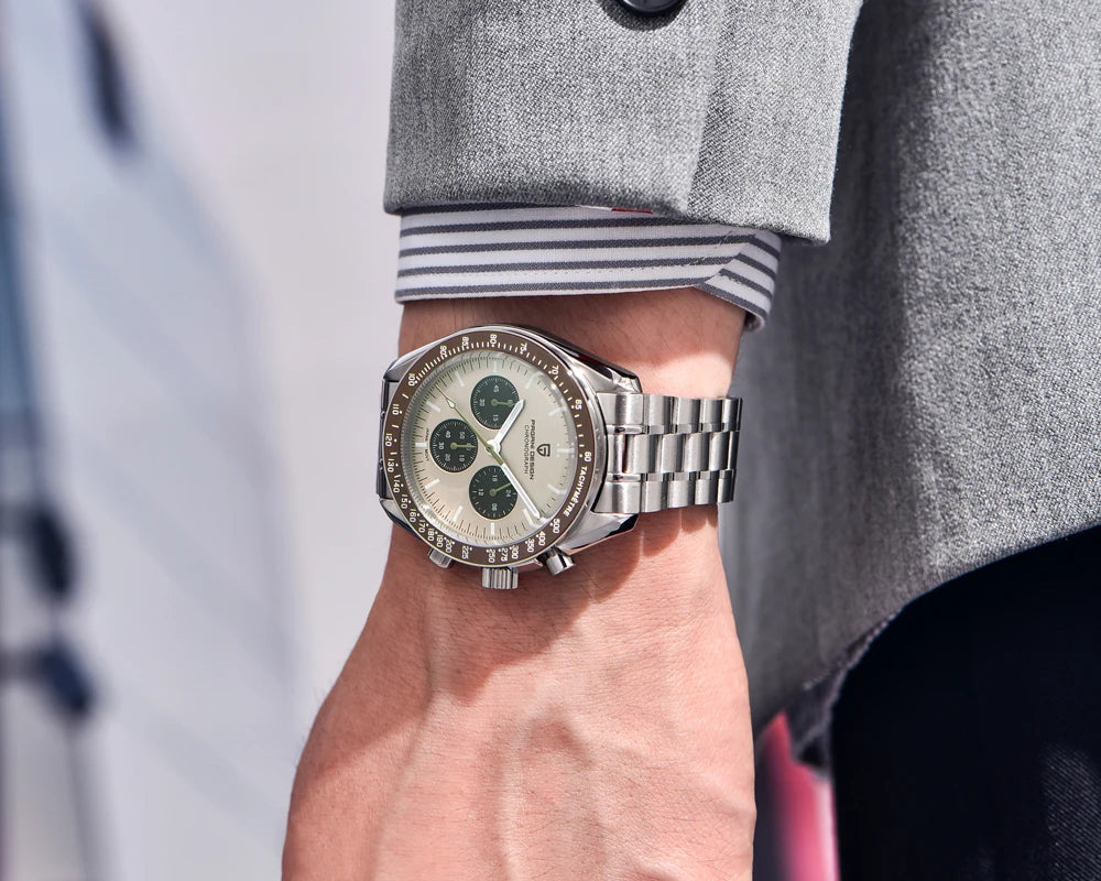 PAGANI DESIGN 1701 Moon Men's Watches Luxury Chronograph Quartz Watch For Men AR Sapphire Glass 100M Waterproof Wristwatch 2026
