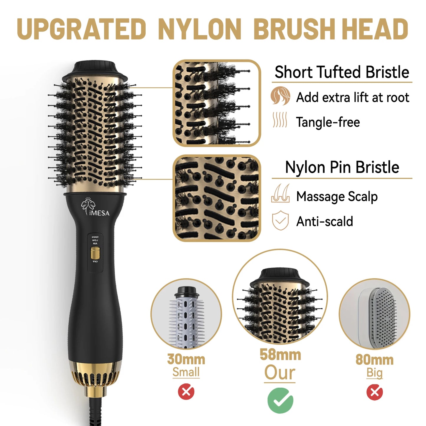 Hot Air Brush One Step Hair Dryer Brush Hair Curler Straightener Multifunctional Styler Professional Home Straight Curling Iron