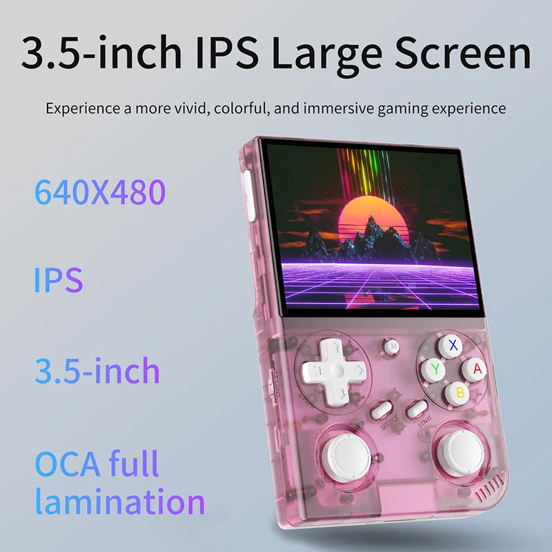 G350 Handheld Game Console 3.5'' IPS Screen Linux System Dual Joystick Vibration Motor Retro Portable Video Console Gift