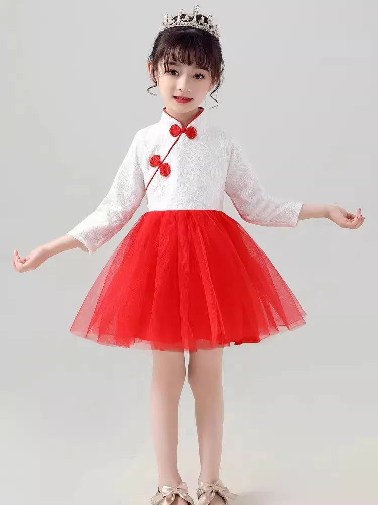 Kids Dresses for Girls Clothes Chinese New Year Dress Baby Princess Hanfu Party Cosplay Performance Costumes Children Clothing
