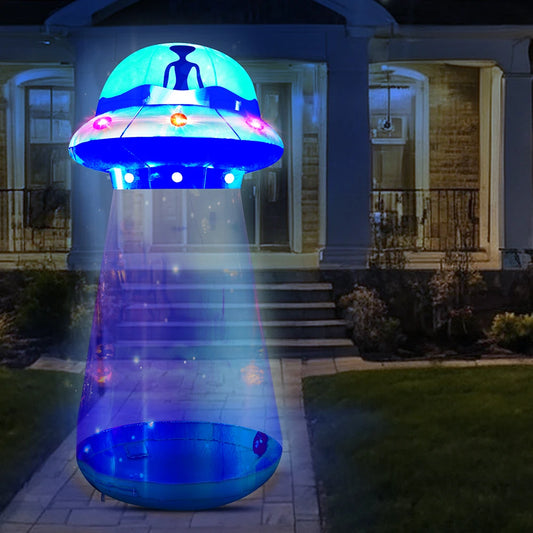 9 FT Tall UFO Halloween Inflatable  Decoration Halloween Blow Ups for Yard Decoration,  Halloween Decor with LEDs for Halloween Decorations Outside Halloween Party Decorations