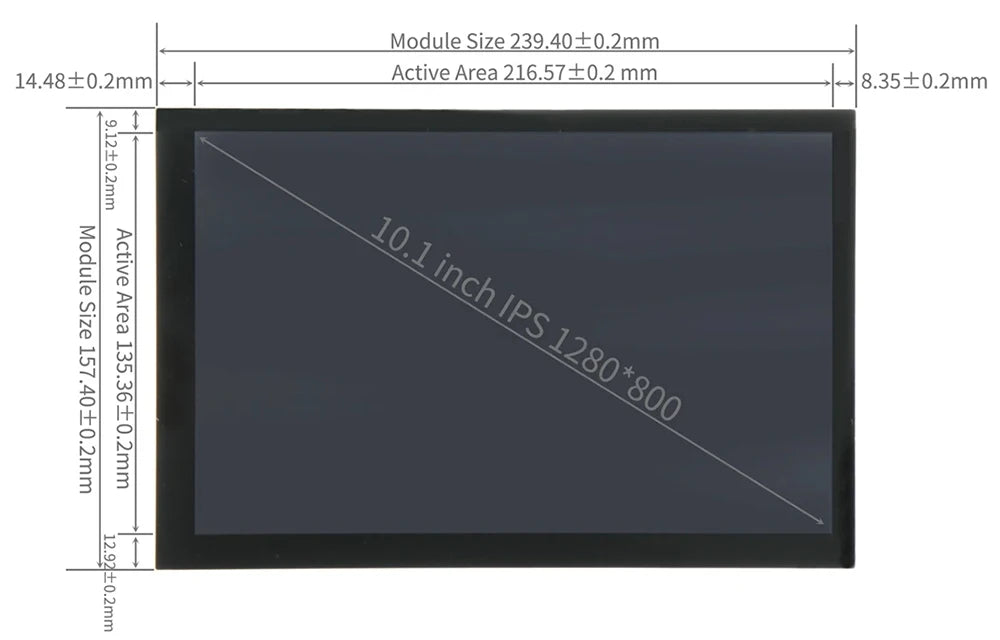 EYOYO Driver-free 10-point Capacitive Touchscreen Monitor 1280x800PX 10-inch Raspberry Pi Display For Laptop PC Win 7/8/10