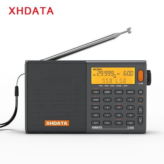 XHDATA D-808 Portable AM/FM/SW/MW Radio With RDS SSB