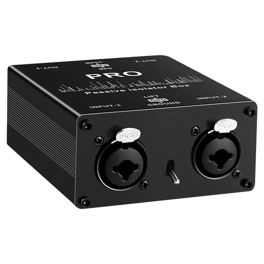 Audio Isolator Noise Reduction DI Ground Box 6.35 to Cannon Stereo Agricultural Electric Guitar Sound Card Show Noise Eliminatio