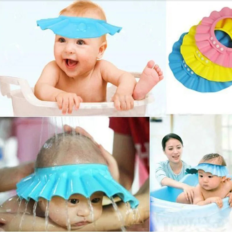 Adjustable Baby Shower Hat Toddler Kids Shampoo Bathing Shower Cap Wash Hair Shield Direct Visor Caps Baby Care Protect