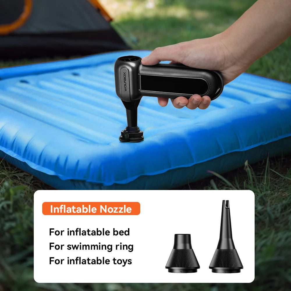 WOLFBOX DF100(MF100-BLACK) Portable Fan Blower Powerful Wireless Air Blower Air Duster Speed Adjustable for Car/PC/Home/Outdoor