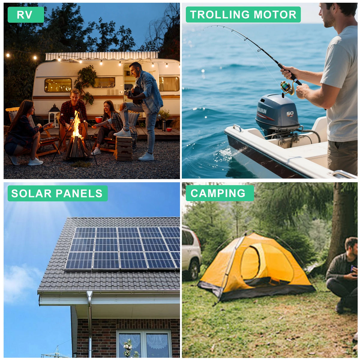 FLLYROWTH 12V 100Ah LiFePo4 Lithium Battery Pack With Bluetooth 100A BMS For RV Boat Motor Inverter Solar Wind Off-Road Off-grid LiFePO4 Batter