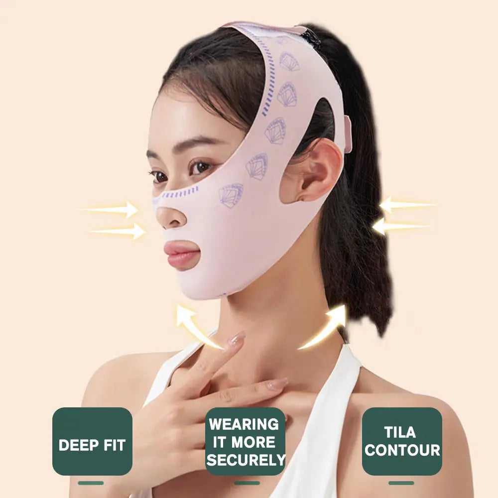 Reusable Adjustable Elastic Night Facial Wrap Breathable Comfort Face Care Band Household Auxiliary Beauty Accessory For Sleeping
