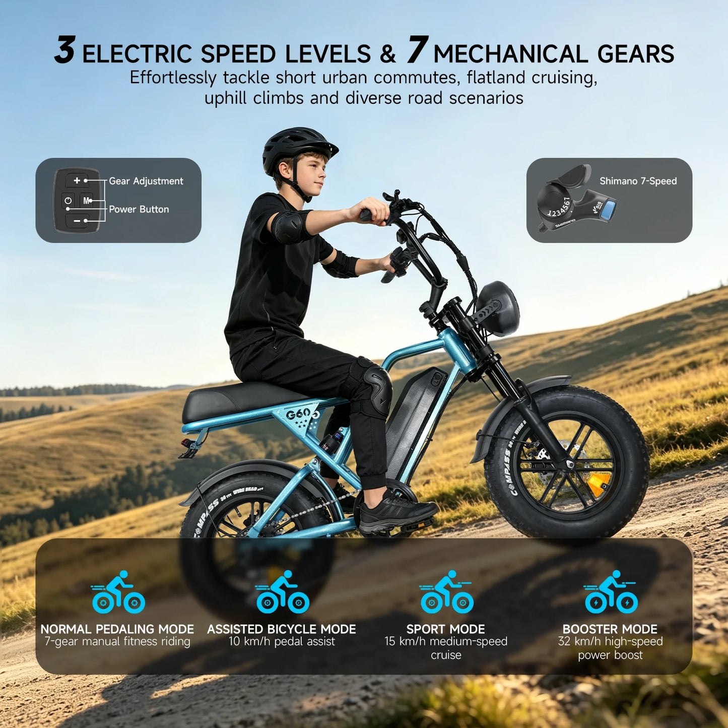 500W Mountain Ebike 36V 13Ah Lithium Battery 28MPH Max Speed 50Miles Long Range Adult Off Road Electric Mountain Bike 16 inch mini