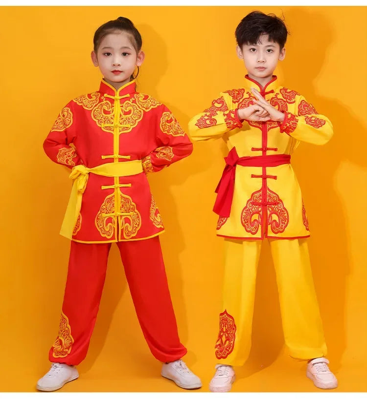 Chinese Kung Fu Uniform Children Wushu Sets Baby Martial Arts Costumes Girl Suit Perform Outfit Kids Clothes Boy Tai Chi Set