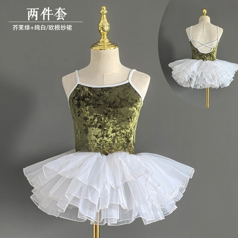 Girl's Gymnastics Leotard Ballet Training Suit Kids Jumpsuits Summer Ballet Outfits Leotards for Girls Clothing Children's Sets