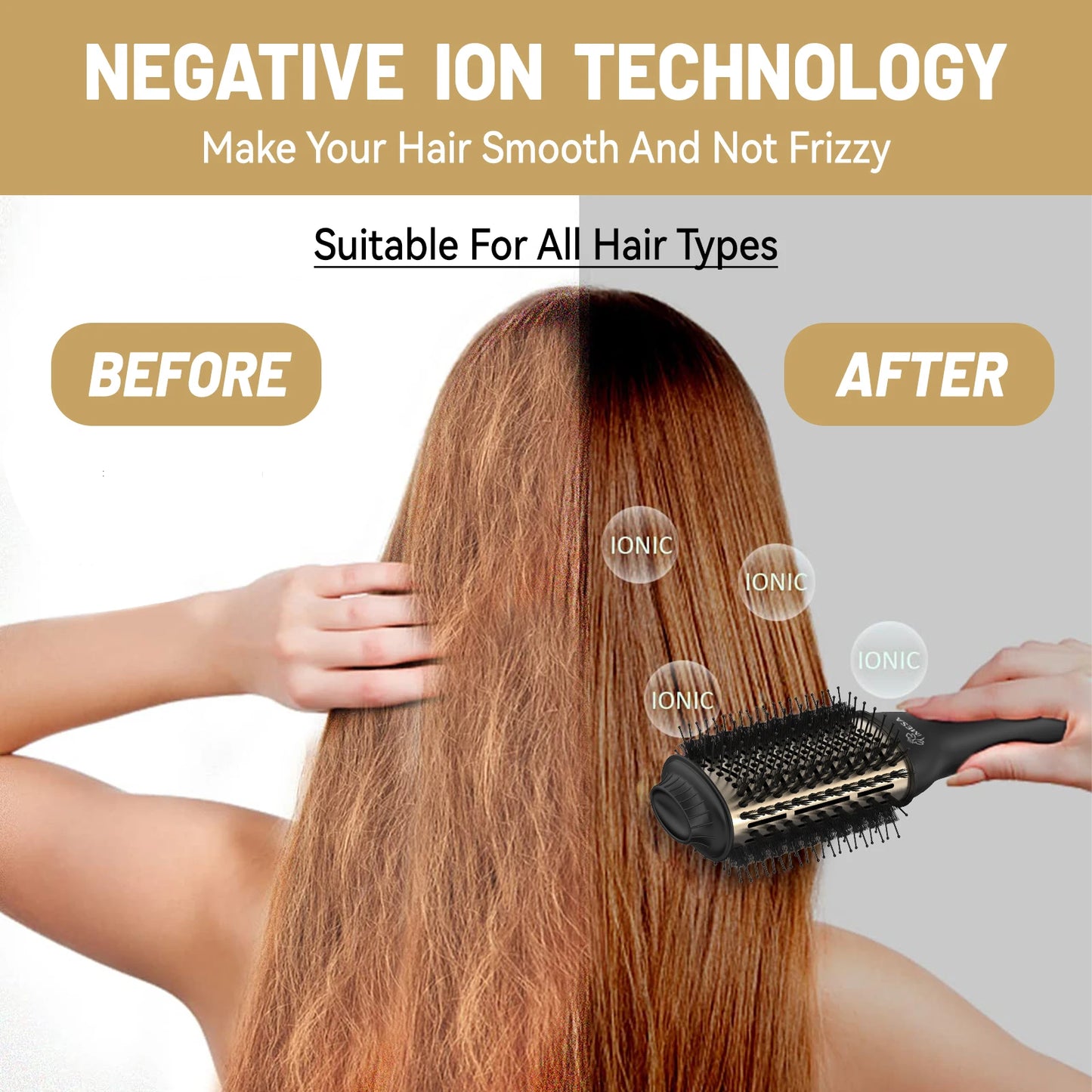 Hot Air Brush One Step Hair Dryer Brush Hair Curler Straightener Multifunctional Styler Professional Home Straight Curling Iron