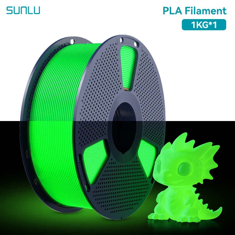 SUNLU PLA Glow in Dark PLA Filament Neatly Wound Luminous 1.75mm 1KG/Roll Fit Most FDM 3D Printer Fast Shipping EU Warehouse